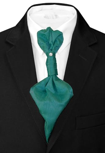Image of Vesuvio Napoli PreTied ASCOT Solid PAISLEY Color Cravat Men's Neck Tie 21 Colors