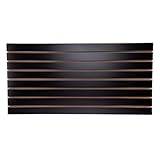 4 x 2 Foot Horizontal Black Slatwall Easy Panels - Pack of 2