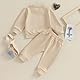 Himllauen Baby Jungen Zweiteiler Outfit Langarm Sweatshirt + Hose 2tlg Set Baby Kleidung Kinder Outfit für Baby-Jungen (A Khaki, 12-18 Months)