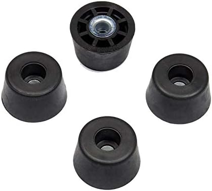 4 Small Extra Tall Round Rubber Feet Bumpers - .437 H X .750 D - Made in USA