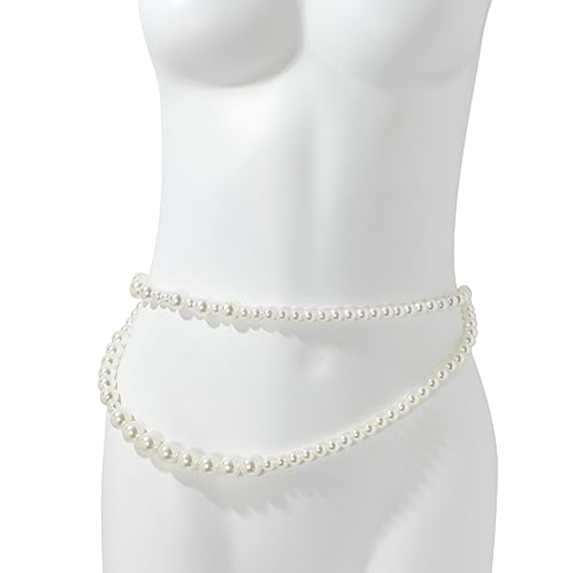 Women's Summer Multi-Layered Long Big Pearl Waist Chain Belt