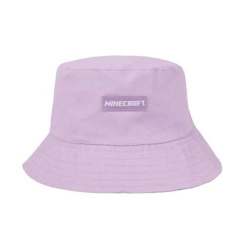 Bioworld Minecraft Confetti Blocks Youth Reversible Bucket Hat - Purple