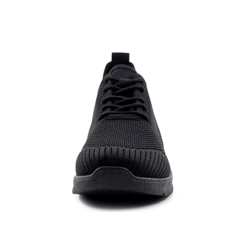 Image of Bernal Black Sneakers for Women Walking Shoes Non Slip Lightweight Casual Breathable Tennis Shoes Work Travel