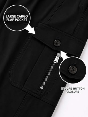 Image of Lymio Men Cargo | Cotton Cargo Pants for Men | Regular Fit High Rise Solid Pants (117-120)
