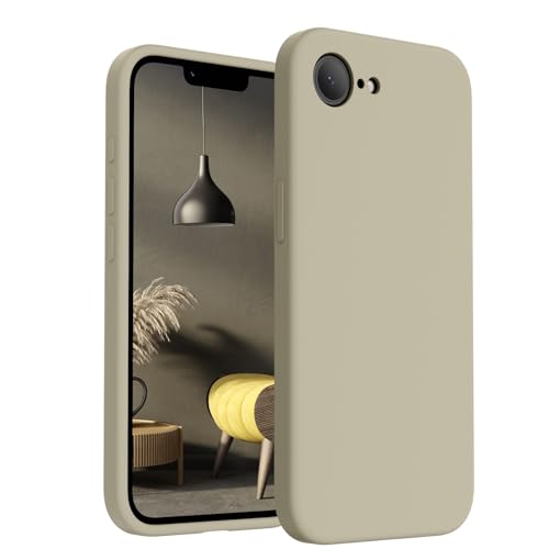 Image of FireNova Magnetic for iPhone 17e Case /iPhone 16e Case, Compatible with MagSafe, [Silicone Camera Protection] Microfiber Lining Phone Case, 6.1 inch, Khaki