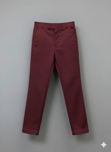 Image of A.T.U.N. (ALL THINGS UBER NICE) Boys Regular Fit Formal Chinos | Smart School & Occasion Wear Bottoms | Smooth, Comfortable & Tailored Look Pants