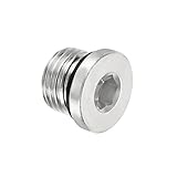 Especificación: Color: tono plateado; Material: Acero #45, chapado en zinc; Tamaño de rosca: 1/2-20UNF; Ancho hexagonal interno: 6mm / 0,24 pulgadas; Altura total: 16 x 12mm / 0,63 x 0,47 pulgadas (D*H)