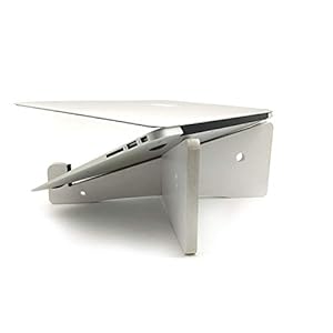 VAH White X Detachable Laptop Vertical Holder Wooden Laptop Stand for MacBook Air or Pro and Hp Dell Acer Toshiba Lenovo…