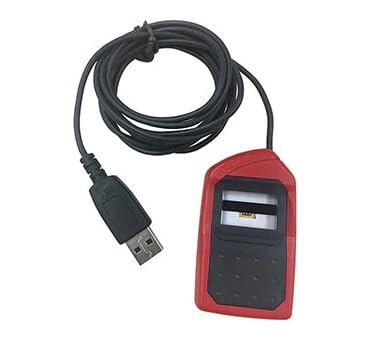 Yukonics L1 Morpho MSO 1300 E3 RD | Biometric Fingerprint USB Scanner | Latest Version with High Security & Durability Scanner Device (Red & Black)