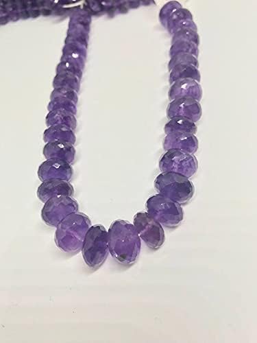 Améthyste facettée 10mm perles de forme roundel en pierre naturelle violette