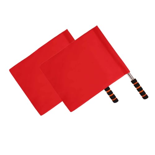 Toddmomy Flags Soccer 2pcs Field Flag Football Conducting Flag Fabric for Sports Activities