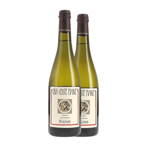 Coste Piane Brichet Frizzante Naturalmente Colli Trevigiani 75 cl Espumoso blanco (Caja de 2 Botellas de 75 cl)