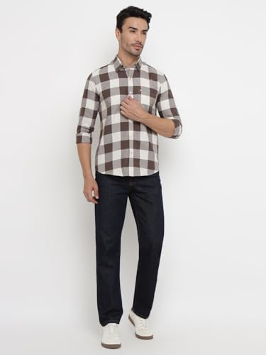 Image of Allen Cooper Checks Shirts for Men - 100% Cotton Comfort Fit Casual and Formal Shirt - Breathable, Soft, Classic Style (Multiple Colors)