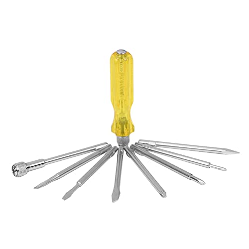 Asian Paints TruCare 8-in-1 Pc Screw Driver Kit With 3 Flat Blades, 3 Phillips Head, 1 Round Poker Bar, Extension Rod| Multi-purpose Tool Set