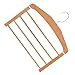 STOBAZA 1pc Multi-Layers Foldable Wooden Hanger Pants Clothes Drying Hanger Organizer