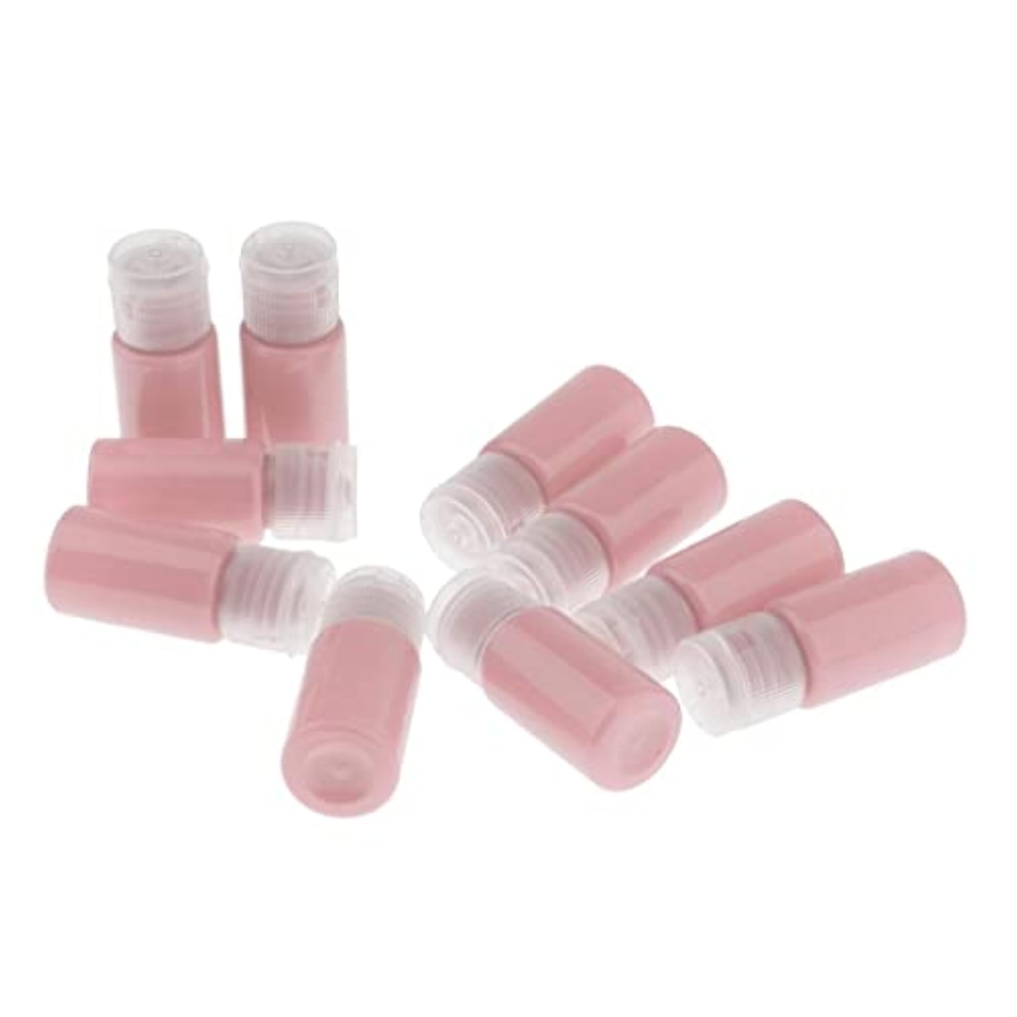 10pc Reusable Pink Travel Makeup Bottles Set