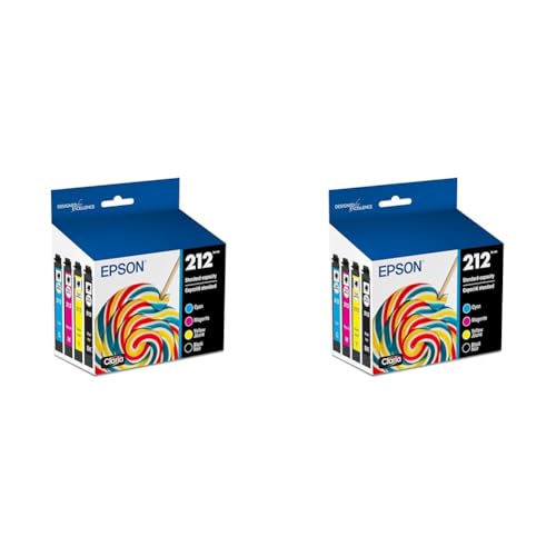Image of Epson 212 Claria Ink Standard Capacity Black & Color Cartridge Combo Pack (T212120-BCS) Works with Workforce WF-2830,2850 and Expression XP-4100,4105,(Pack of 2)