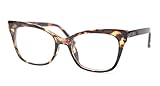 SOOLALA Vintage Stylish 53mm Lens Oversized Reading Glass Big Eyeglass Frame, Leopard, 1.25