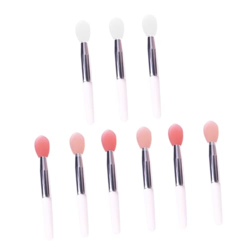 PATKAW 9 Piezas Kit De Cuchara Para Dormir Cepillo De Maquillaje Varitas De Rímel Máscara Aplicador De Cepillo De Lápiz Labial Tubo De Rímel Vacío Y Espátula De Labios Brillo Tinte