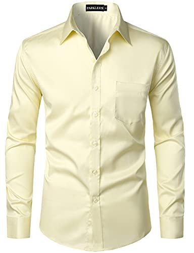 PARKLEES Chemise boutonnée élégante à coupe ajustée, manches longues et poche, style urbain,...