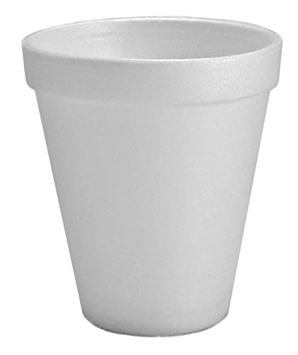 Dart 6J6 2.9 Top & 1.8 Bottom Diameter 3.3 Height White Foam Cup 6 oz Capacity (4 Pack of 25)
