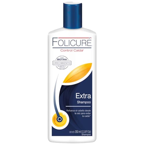 Tu Salud Plus Folicure Hair Growth Shampoo - Control Caida Extra 11.8 fl oz - Routine Shampoo for Hair Growth Strengthening and Revitalizing Formula for Thicker Fuller Hair