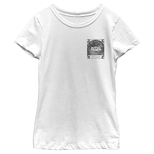 T-shirt Star Wars Mandalorian Tarot Child blanc en taille XS pour fille