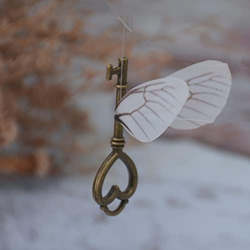50 Stuks Vintage Vliegende Sleutels Met Vleugels - Antieke Hangers Voor Knutselen, Sieraden & Decoratie