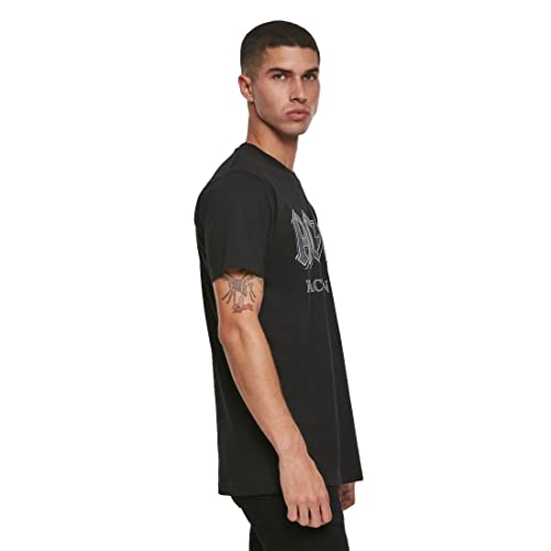 MERCHCODE ACDC Back in Black Tee T-Shirt Homme - Les Beatles, Paul McCartney, John Lennon, RIngo Starr, George Harrison MERCHCODE ACDC Back in Black Tee T-Shirt Homme – Image 5
