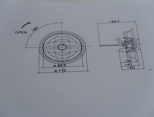 Eingangsschloss Wohnmobil Wohnwagen Boot Caravan Zadi schwarz rechtsdrehend rund