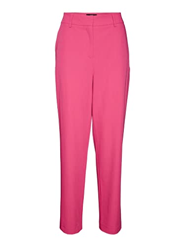 VERO MODA Damen Vmzelda Hr Straight Pant Noos Hose, Pink Yarrow, 36W / 30L...