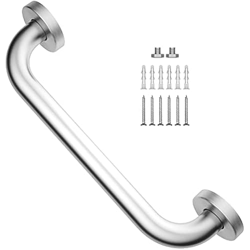 Brushed Nickel Grab Bar 12 Inch, Grab Bar for Bathtub and Shower