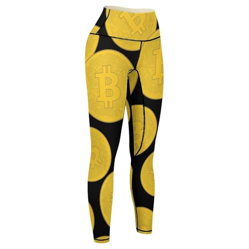 Bitcoin Prints Artwork Women's Yoga Pants High Waisted Leggings Casual Sweatpants Workout Pants - Image 7