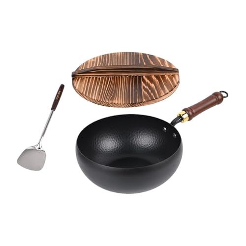 Wok antiadherente con gancho para colgar sin recubrimiento miniatura 1