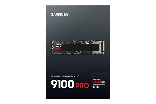 Image of Samsung SSD 9100 PRO 8TB, PCIe 5.0x4 M.2 2280, Seq. Read Speeds Up to 14,800MB /s, PCIe 5.0 x4, NVMe 2.0, Best for AI Computing, Gaming, and Heavy Duty Workstations (MZ VAP8T0B)