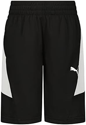PUMA Boys' Core Essential Athletic Shorts, Black, 4