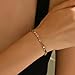 AVEKENY 18K Gold Plated Multi-Color Classic Tennis Bracelet for Women Dainty Colorful 3mm Rainbow Cubic Zirconia Bracelet Adjustable CZ Gold Bracelets Trendy Summer Jewelry Gift