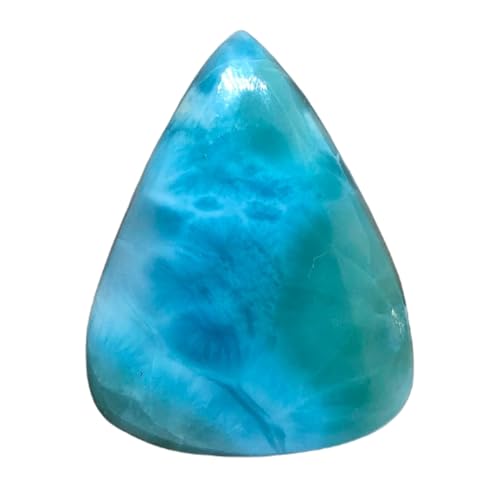 Larimar cabochon poire 38x30x6mm pour fabrication bijoux bague pendentif collier DIY