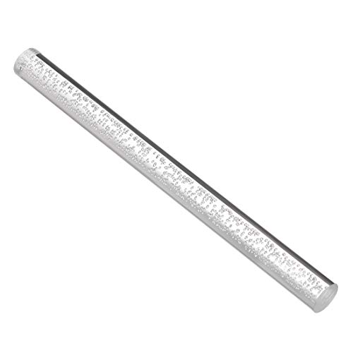 Image of uxcell Acrylic Round Rod,1 inch Diameter 10 inch Length,Clear,Bubble Solid Plastic PMMA Bar Stick