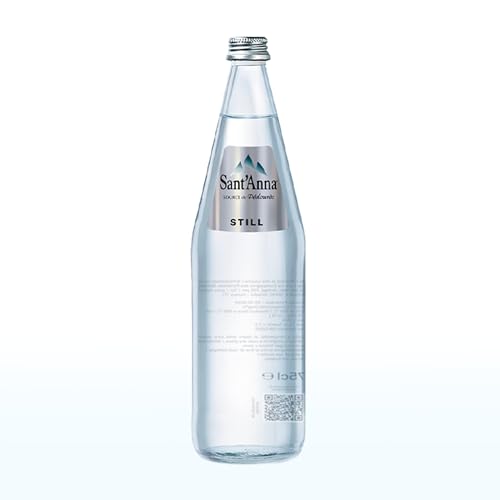 Image of Sant'Anna Still Mineral Water, 11.15 Fl Oz (6-Pack) | Pure French Pyrenees Mountain-Fresh Drinking Water | Natural Functional Drink | Sodium-Free Mineral in Glass Bottles
