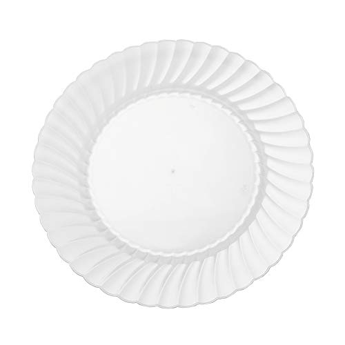 WNA RSCW91512 Classicware Plastic Plates, 9 Inch Diameter, Clear, Pack of 12 (Case of 15 Packs)