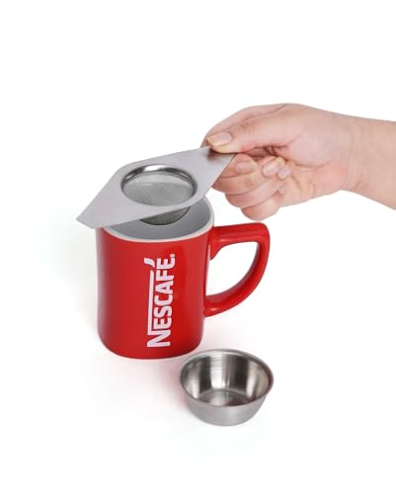 Double Arm Stainless Steel Tea Strainers Set