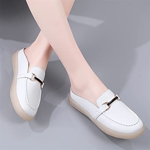 Zapatos individuales para mujer estilo plano con punta redonda color negro 3