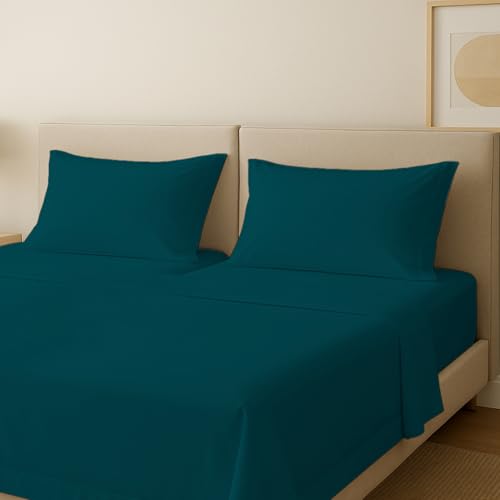Carressa Linen 600 Series Split King Sheets Sets for Adjustable Bed, Teal