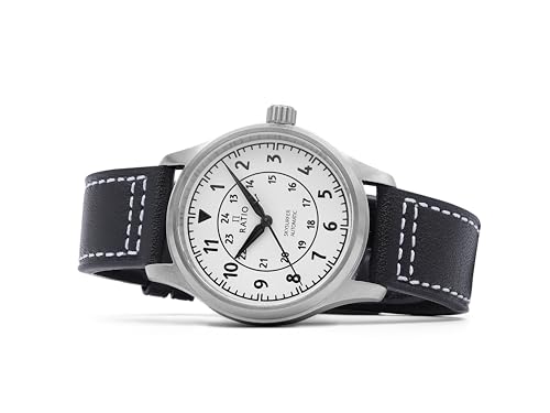 Image of RATIO Pilot Style Watch Analog Display Full Luminous Japanese Automatic 12 /24 Hours Time Display 200M Water Resistant Casual Wear Watches for Men