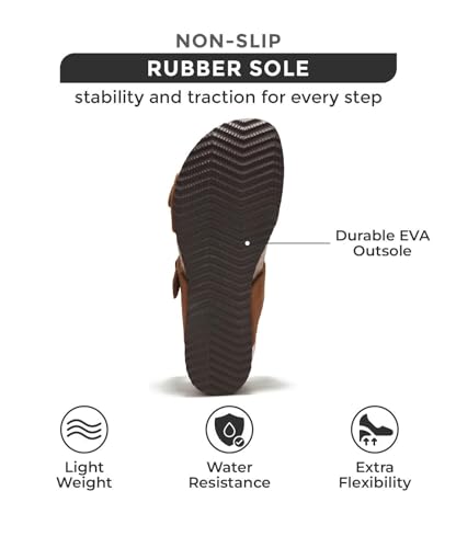 Image of Genuine Leather Cork Footbed Sandals by Project Cloud