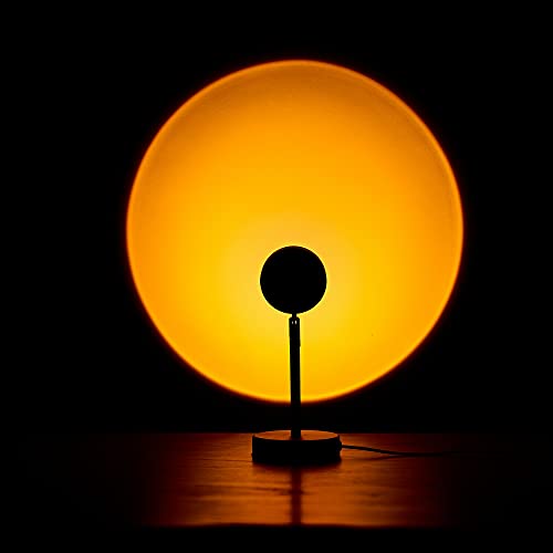 Lâmpada de pôr do sol, projetor de luz do sol com rotação de 180 graus, luz noturna LED, carregament
