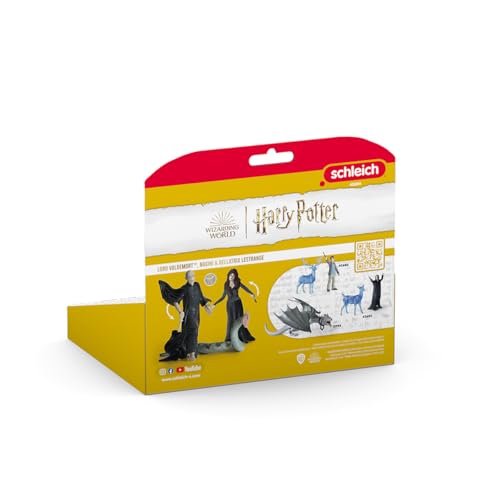 Image of Schleich Harry Potter - 3PC Voldemort, Bellatrix Lestrange and Nagini Figurines - Harry Potter Set - Wizarding World Collectible Figures for Kids and Adults - Ages 6+ | 42684