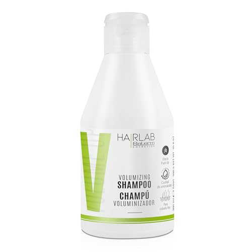 SALERM - Champú Volumen - Hair Lab - 300 ml - con Cafeína Energizante - para Cabellos Finos y sin Volumen - Aporta Cuerpo y Textura al Cabello - Limpieza Suave - sin Parabenos