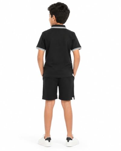 Image of Cotton Polo T-Shirt for Kids Boys Girls Half Sleeve, Regular Fit Tees for Boys Collared Casual Tshirts | Soft & Breathable Biowash Fabric | Half Sleeve